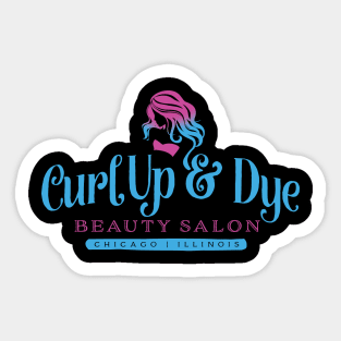 Curl Up & Dye Beauty Salon Sticker